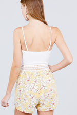 Load image into Gallery viewer, Sleeveless V-neck Waist Elastic Lace Band Print Romper
