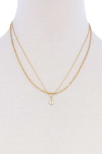 Load image into Gallery viewer, Double Layer Chain Tear Drop Necklace
