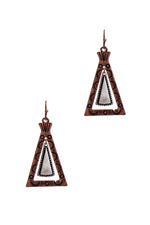 Load image into Gallery viewer, Modern Chic Tipi Inspired Triangle Drop Earring
