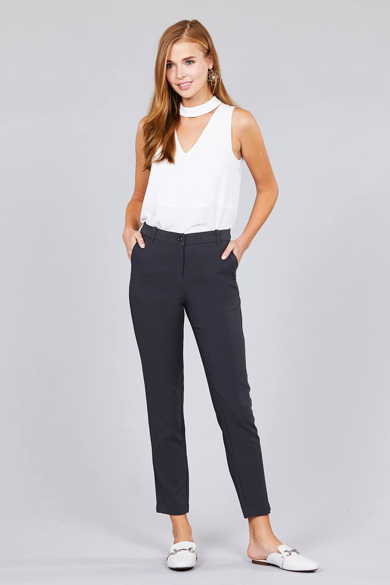 Seam Side Pocket Classic Long Pants