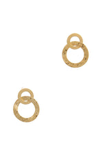 Load image into Gallery viewer, Hammered Metal Double Circle Post Earring
