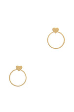 Load image into Gallery viewer, Heart Shape Circle Post Drop Earring
