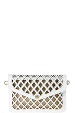 Load image into Gallery viewer, Diamond Cut Envelope Clutch with Shoulder Strap
