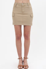 Load image into Gallery viewer, Cargo Cotton Span Mini Skirt
