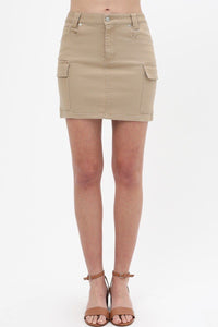 Cargo Cotton Span Mini Skirt