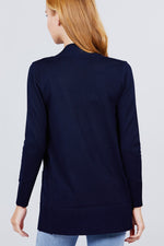 Load image into Gallery viewer, Long Sleeve Rib Banded Cardigan with Pockets
