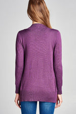 Load image into Gallery viewer, Long Sleeve Rib Banded Cardigan with Pockets
