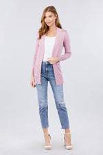 Load image into Gallery viewer, Long Sleeve Rib Banded Cardigan with Pockets
