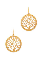 Load image into Gallery viewer, Stylish Circle Tree Drop Earring
