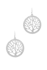 Load image into Gallery viewer, Stylish Circle Tree Drop Earring
