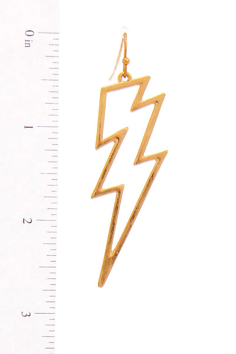 Stylish Lightning Outline Drop Earring