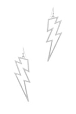 Load image into Gallery viewer, Stylish Lightning Outline Drop Earring
