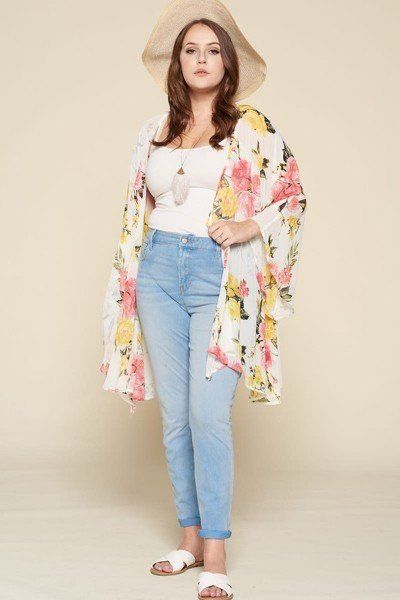 Floral Oversize Kimono with Dramatic Bell Sleeves