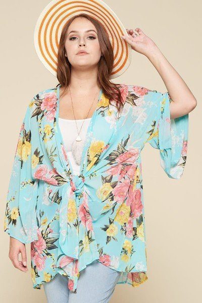 Floral Oversize Kimono with Dramatic Bell Sleeves