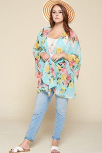 Floral Oversize Kimono with Dramatic Bell Sleeves