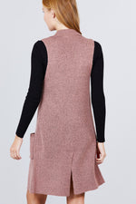 Load image into Gallery viewer, Sleeveless Long Sweater Vest with Pockets
