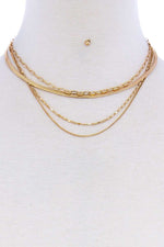 Load image into Gallery viewer, Double Layer Chain Necklace &amp; Earring Set
