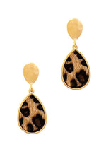 Load image into Gallery viewer, Cute Modern Tear Drop Leopard Fur Earring
