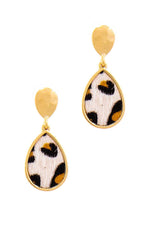 Load image into Gallery viewer, Cute Modern Tear Drop Leopard Fur Earring
