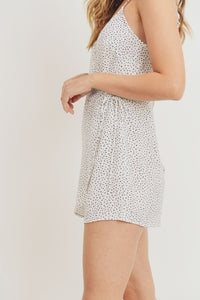 Wrap Surplice Polka Dot Spaghetti Strap Romper