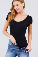 Load image into Gallery viewer, Solid Short Sleeve Scoop Neck Bodysuit
