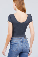 Load image into Gallery viewer, Solid Short Sleeve Scoop Neck Bodysuit
