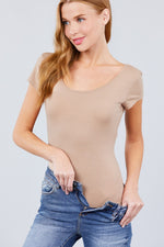 Load image into Gallery viewer, Solid Short Sleeve Scoop Neck Bodysuit
