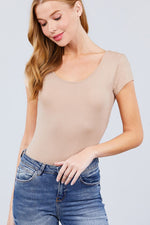 Load image into Gallery viewer, Solid Short Sleeve Scoop Neck Bodysuit
