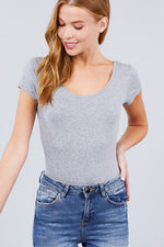 Load image into Gallery viewer, Solid Short Sleeve Scoop Neck Bodysuit
