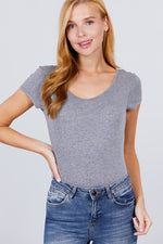 Load image into Gallery viewer, Solid Short Sleeve Scoop Neck Bodysuit
