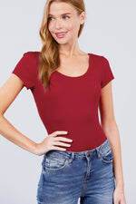 Load image into Gallery viewer, Solid Short Sleeve Scoop Neck Bodysuit
