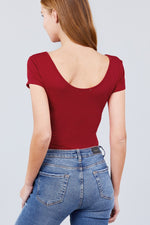 Load image into Gallery viewer, Solid Short Sleeve Scoop Neck Bodysuit
