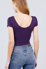 Load image into Gallery viewer, Solid Short Sleeve Scoop Neck Bodysuit
