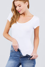 Load image into Gallery viewer, Solid Short Sleeve Scoop Neck Bodysuit
