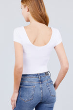 Load image into Gallery viewer, Solid Short Sleeve Scoop Neck Bodysuit
