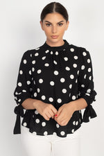 Load image into Gallery viewer, Long Sleeve Polka Dot Shirt
