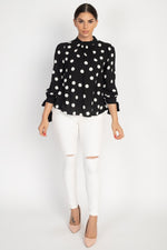 Load image into Gallery viewer, Long Sleeve Polka Dot Shirt
