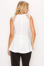 Load image into Gallery viewer, Floral Crochet Lace Belted Top
