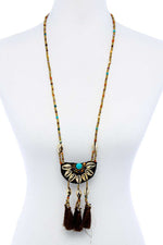 Load image into Gallery viewer, Fashion Sea Shell &amp; Beaded Long India Necklace
