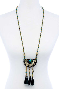 Fashion Sea Shell & Beaded Long India Necklace