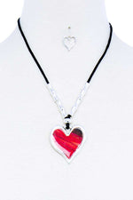 Load image into Gallery viewer, Stylish Heart Pendant Necklace &amp; Earring Set
