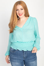 Load image into Gallery viewer, V-neck Blouse with Smocked Waist
