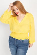 Load image into Gallery viewer, V-neck Blouse with Smocked Waist
