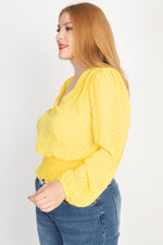 Load image into Gallery viewer, V-neck Blouse with Smocked Waist
