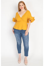 Load image into Gallery viewer, Tiered Ruffle Sleeve Top
