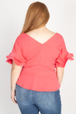 Load image into Gallery viewer, Tiered Ruffle Sleeve Top
