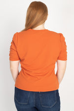 Load image into Gallery viewer, Ruched Short Sleeve Shirts
