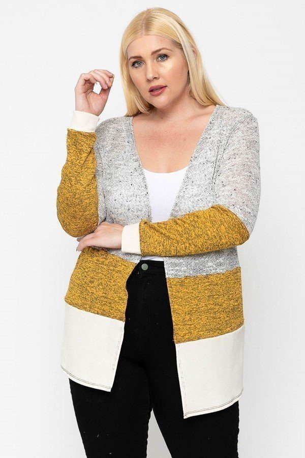 Color Block, Lightweight Cardigan