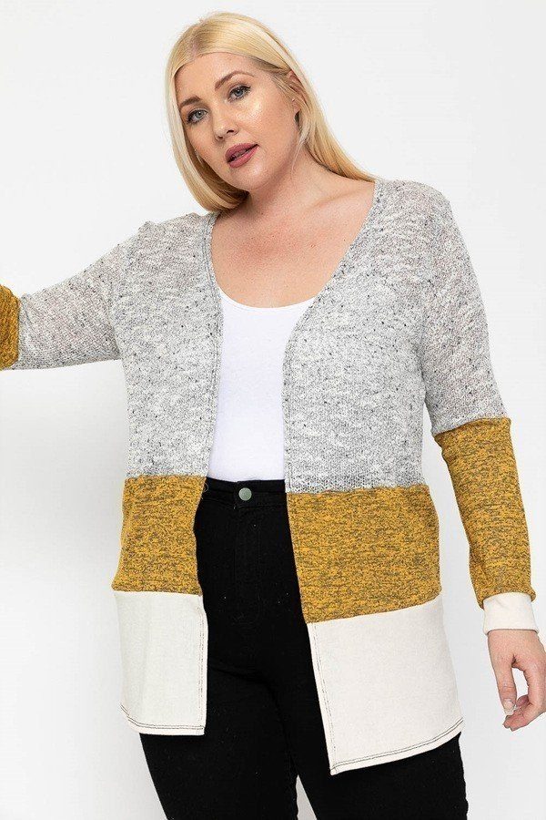 Color Block, Lightweight Cardigan