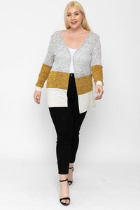 Color Block, Lightweight Cardigan